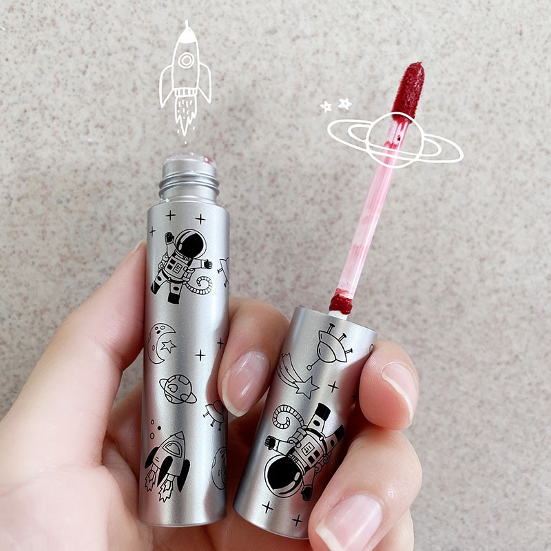 Son Môi Kaluoji Chống Thấm Nước Thiết Kế Hình Phi Hành Gia Dễ Thương