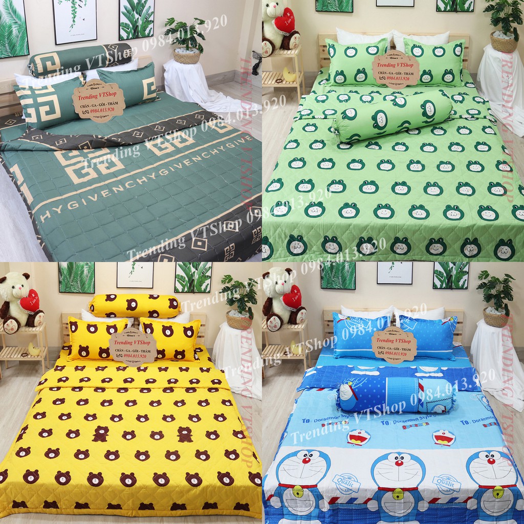 Bộ 5 món chăn hè ga gối chất liệu Poly Cotton giá siêu rẻ