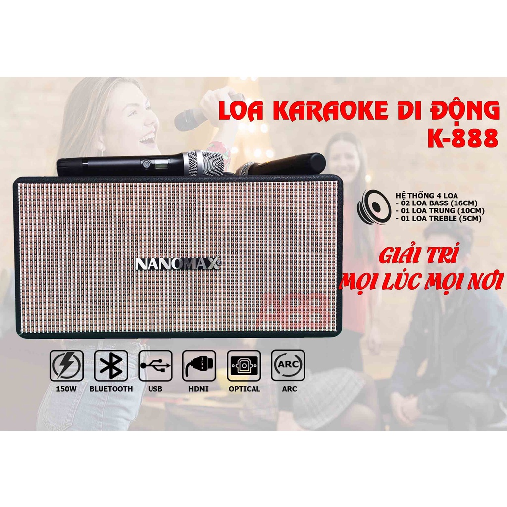 Loa Bluetooth Nanomax K888 chính hãng
