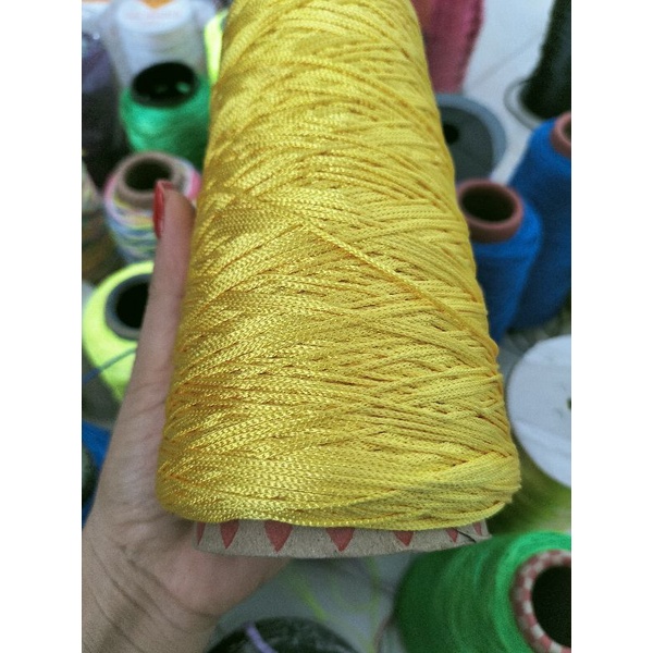 Cuộn dây tim 1mm màu vàng làm handmade nặng 300g dài 200m