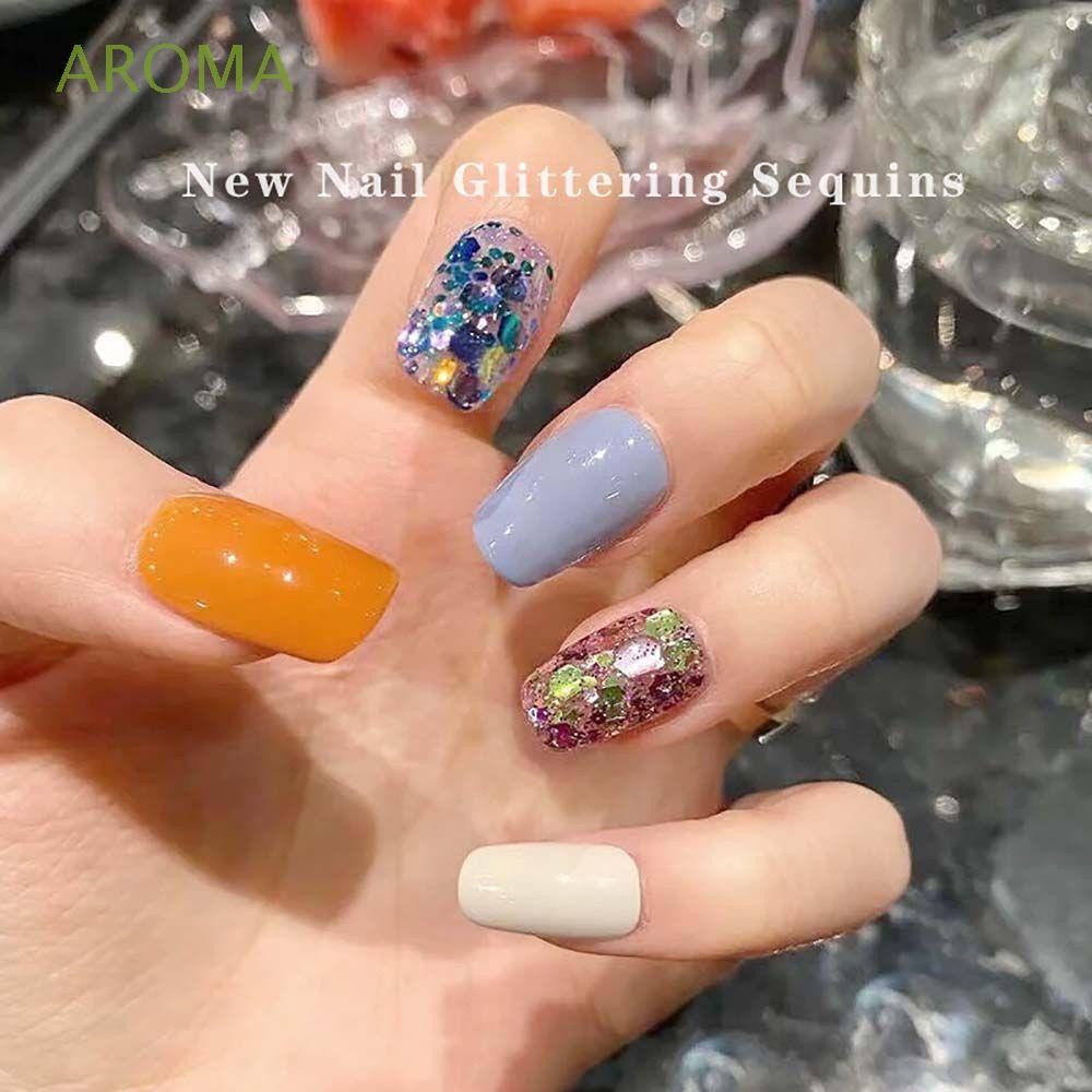 [Hàng mới về] Hộp kim tuyến lục giác trang trí móng nghệ thuật lấp lánh thời trang