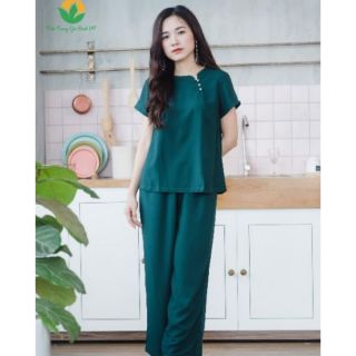 Bộ lanh (tole) nữ cộc tay trung niên việt thắng
