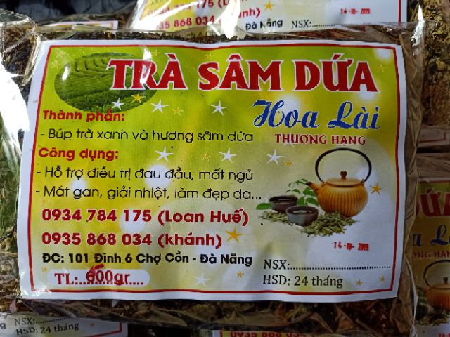 500gr Trà Sâm Dứa Hoa Nhài ( nhiều Hoa thơm ngon) - Đặc Sản Đà Nẵng Sỉ sll sỉ sll