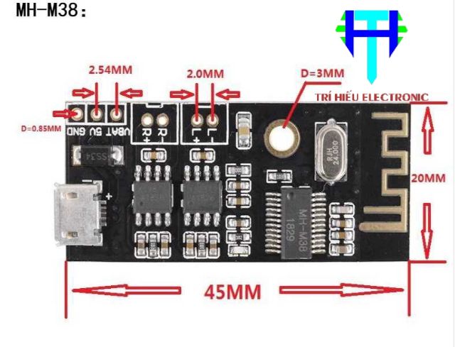 Mạch bluetooth liền công suất 5W MH-M38 DW-CT14+