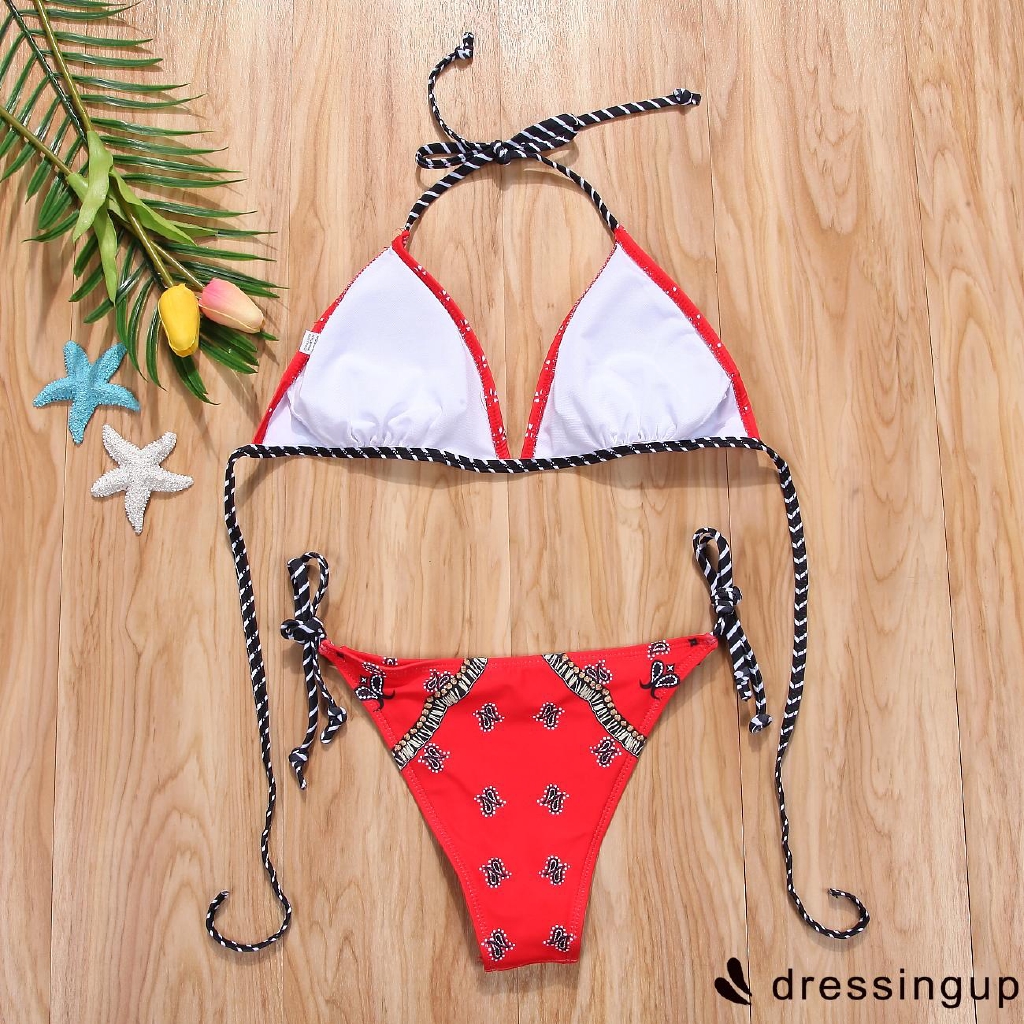 Set áo bikini có mút nâng ngực và quần tam giác gợi cảm cho nữ | BigBuy360 - bigbuy360.vn