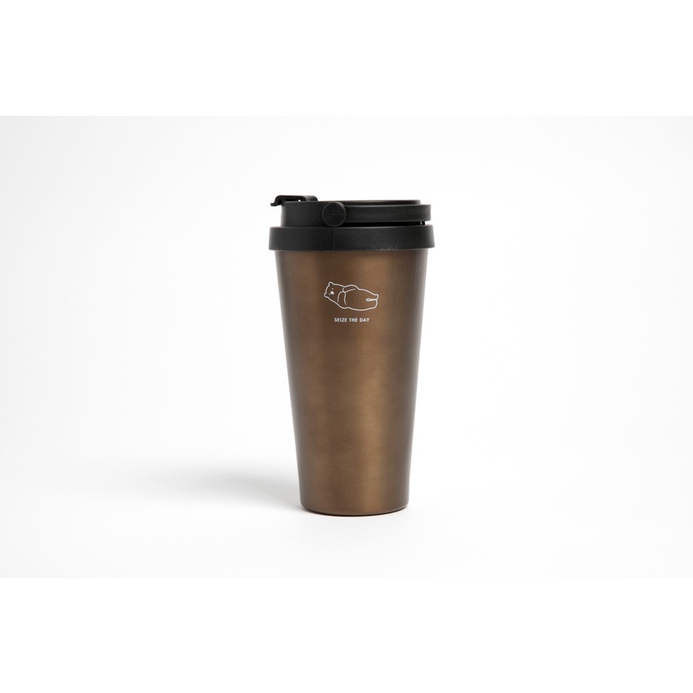 Bình Đựng Nước Tumbler ARTBOX Hàn Quốc Có Tay Cầm Màu Nâu Uống Cafe