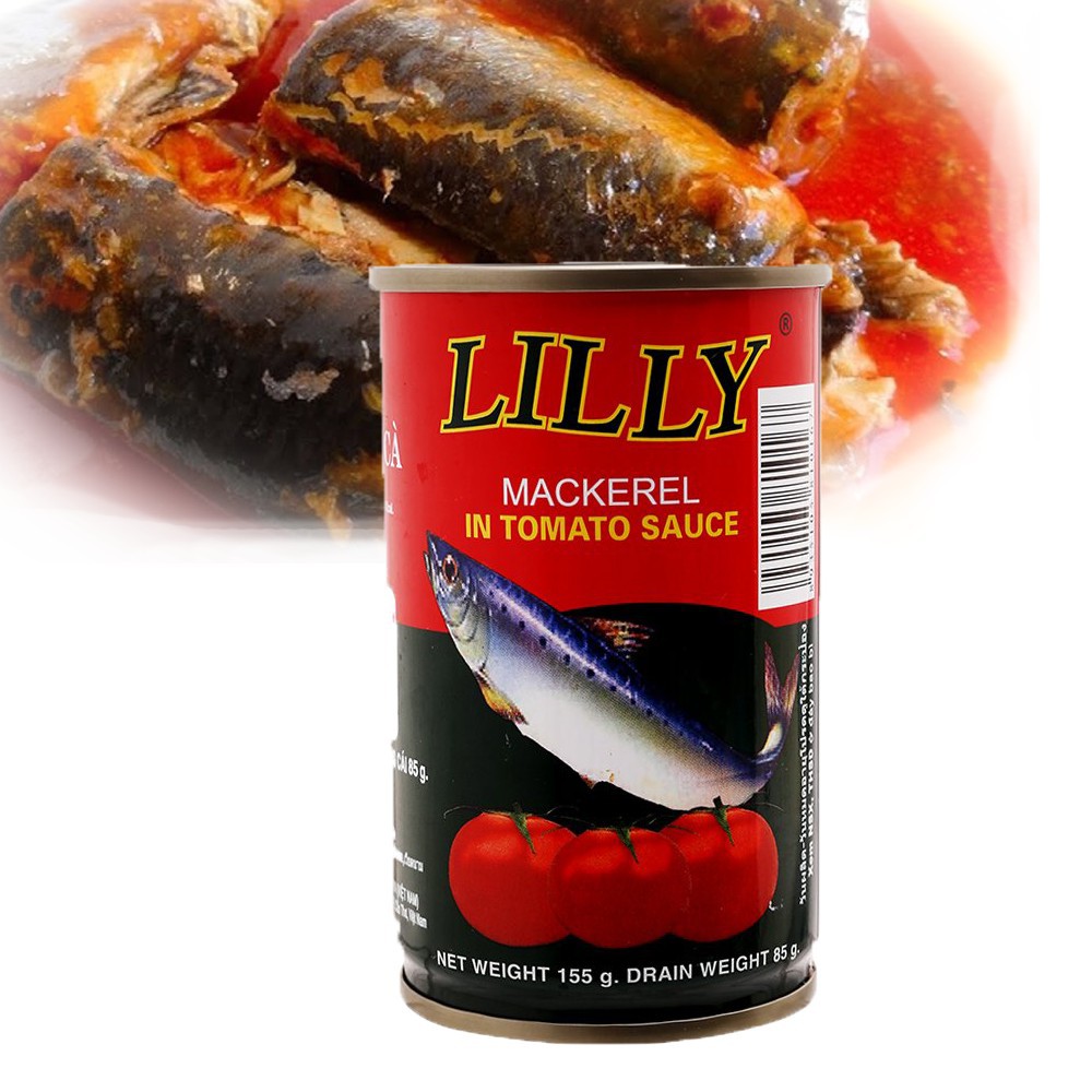 [ ĐẬM ĐÀ VỊ THÁI ] 01 Hộp 155gr Cá nục sốt cà Lilly , Hạn sử dụng 24 tháng.