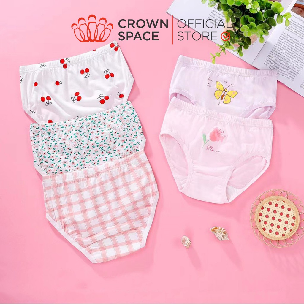 Set Combo 2 Quần Chip Cho Bé gái Chính Hãng CrownSpace CKGS8011325 – Cotton Thoáng Mát, Kháng Khuẩn Cho Bé - 28 đến 37kg