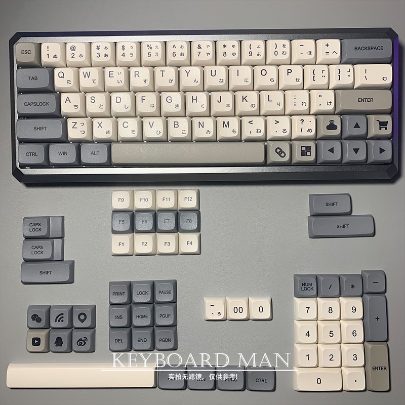 121 Phím Vision Keycaps XDA Profile Retro PBT Dye Phụ Bàn phím cơ học Keycap