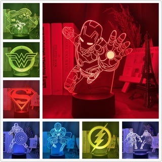 Đèn LED 3D 7 Màu Hình Siêu Anh Hùng Marvel