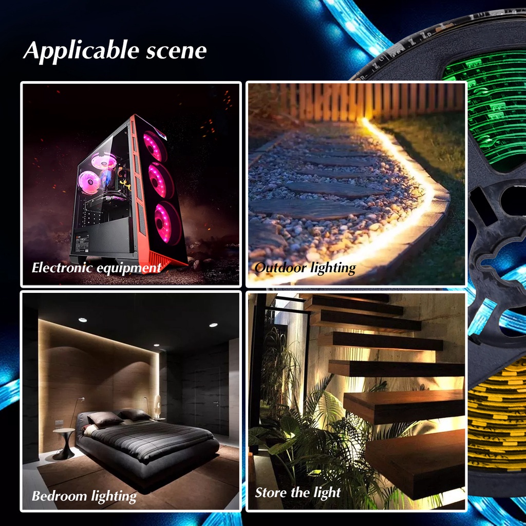 Dây Đèn LED 5V USB 5050 RGB 5M Trang Trí Nhà Cửa