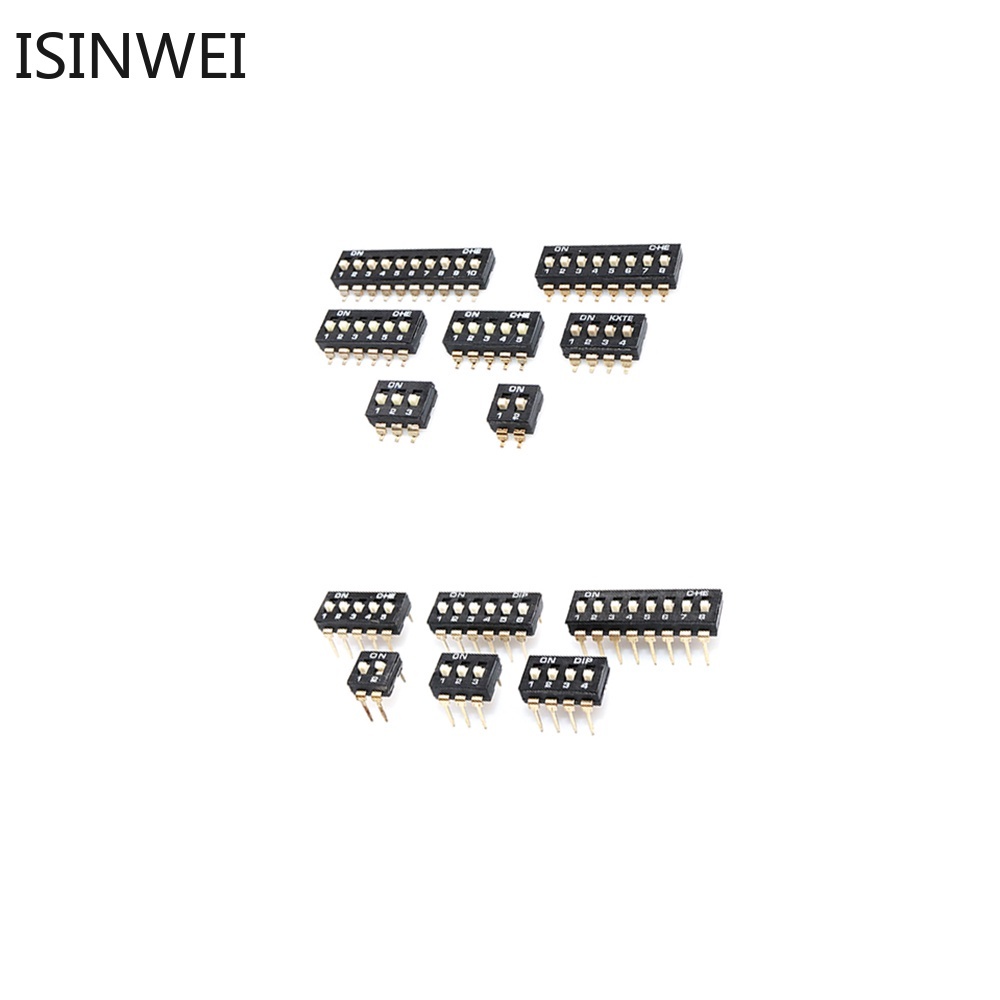 Set 10 Công Tắc Dạng Trượt 1P 2P 3P 4P 5P 6P 8P 10P 2.54mm