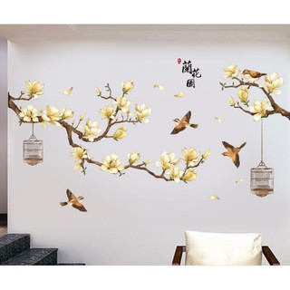 Decal giấy dán tường [MẪU MỚI] Decan Hoa Tú cầu