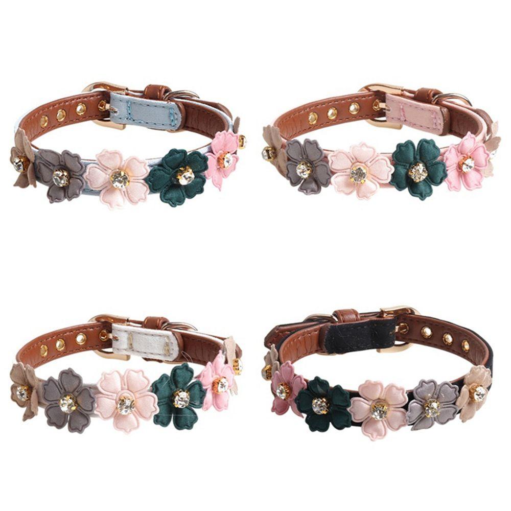 Vòng Cổ Mặt Hoa Tinh Xảo Có Khóa Cho Thú Cưng