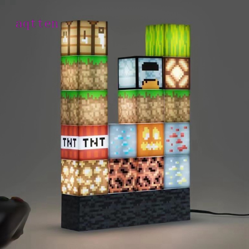 Đèn Ngủ Để Bàn Hình Khối Lắp Ráp Minecraft Mới