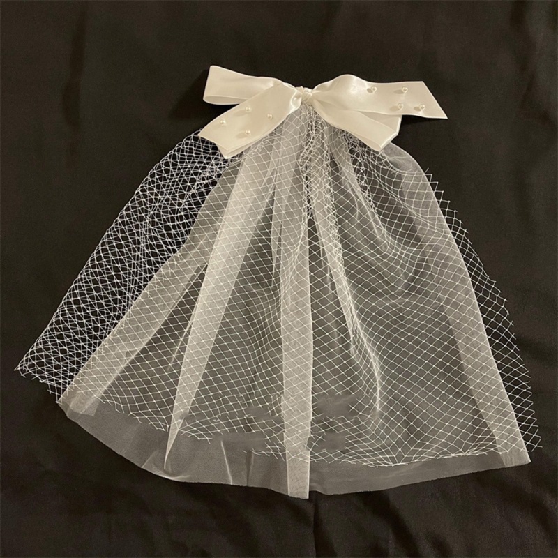 Mạng Che Mặt Bằng Vải Tuyn Màu Trắng Trang Trí Tóc Cô Dâu