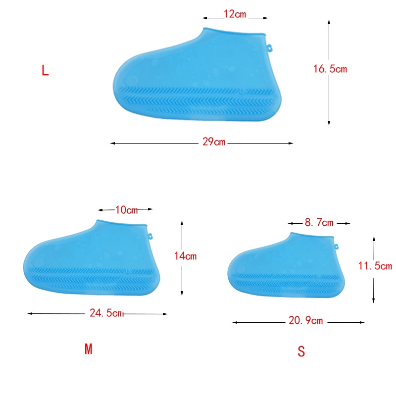 Bọc giày đi mưa bằng silicone trong suốt chống trượt