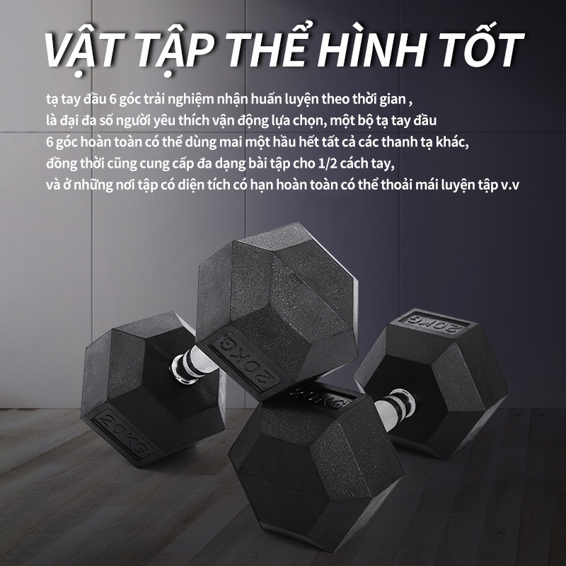 Tạ tập tay 2.5-10KG bánh tạTạ đơn lõi gang đặc bọc cao su cao cấp thể dục tại nhà -Giao hàng nhanh