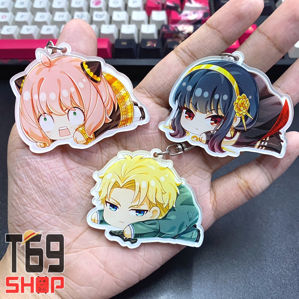 Móc khóa mica anime Spy x Family in 2 mặt khác nhau (Loại cao cấp - Hình in ép giữa 2 mặt mica)