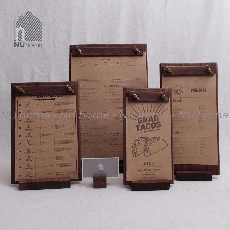 nuhome.vn | Kẹp menu gỗ để bàn - Kento, được thiết kế đơn giản đẹp mắt bằng chất liệu gỗ tự nhiên cao cấp