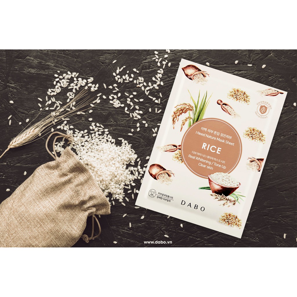 Bộ 10 miếng Mặt nạ Tinh chất Gạo cao cấp – DABO I NEED NATURE RICE