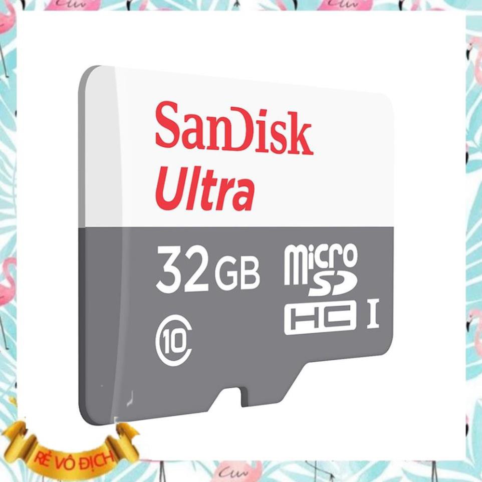 Thẻ nhớ microSDHC Sandisk Ultra 32GB /16GB tốc độ 80MB/s - Thẻ Sandisk chuyên camera | Bảo Hành 5 Năm