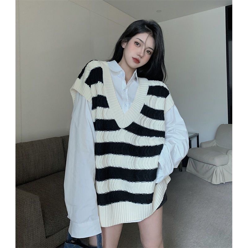 ÁO GILE KẺ NGANG ULAZANG HÀN QUỐC