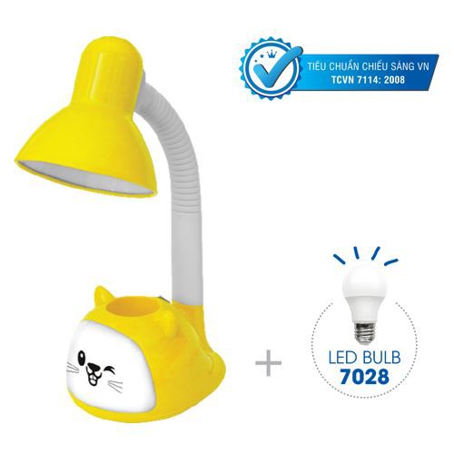 Đèn led chống cận thị Roman HSL9017Y/5W hình mèo màu vàng [Đã bao gồm 1 bóng ELB7028]