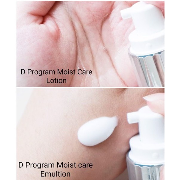 Bộ dùng thử cho da khô D Program Moist Care Set (Lotion 23ml + Emulsion 11ml)