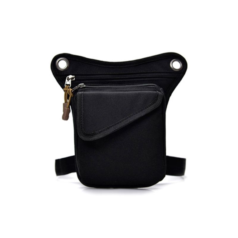 Túi đeo đùi chất liệu nylon có khóa kéo phong cách vintage tiện dụng cho nam