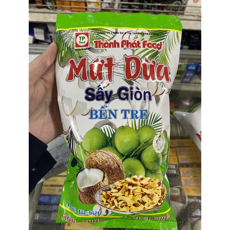 Mứt Dừa Sấy Giòn Thành Phát Food Gói 200g