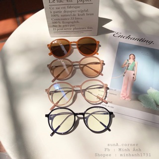 Gọng kính mắt tròn càng sắt vintage
