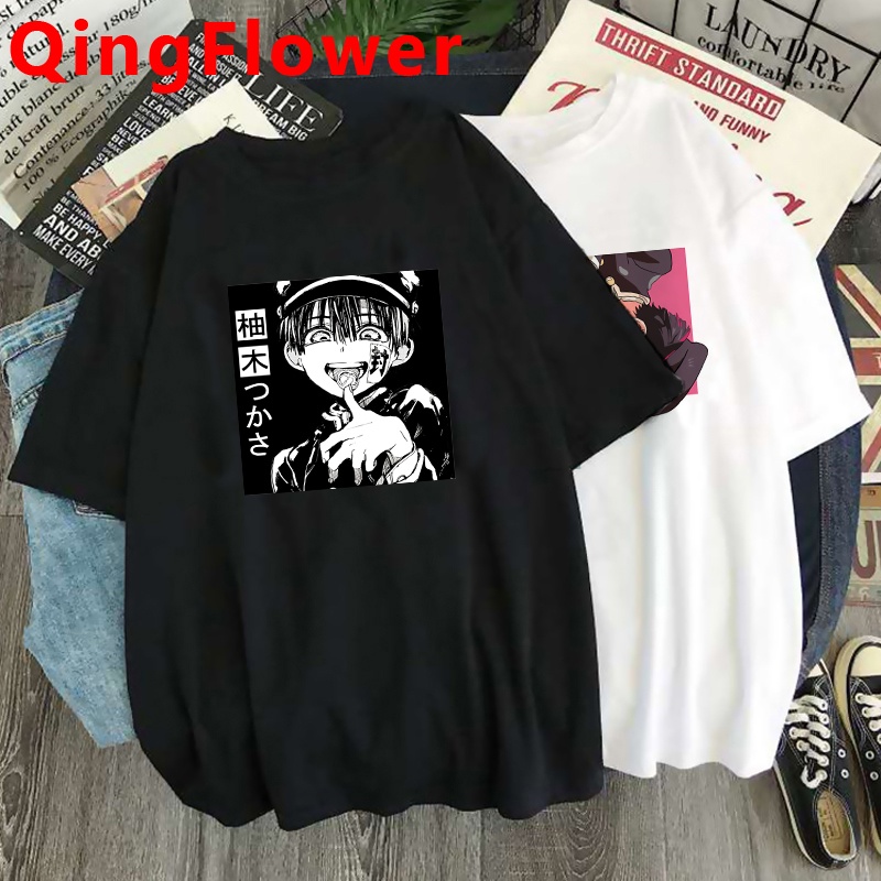 Áo nam Tay Ngắn Cổ Tròn In Hình Phong Cách Anime Toilet Bound Hanako Kun Dễ Thương