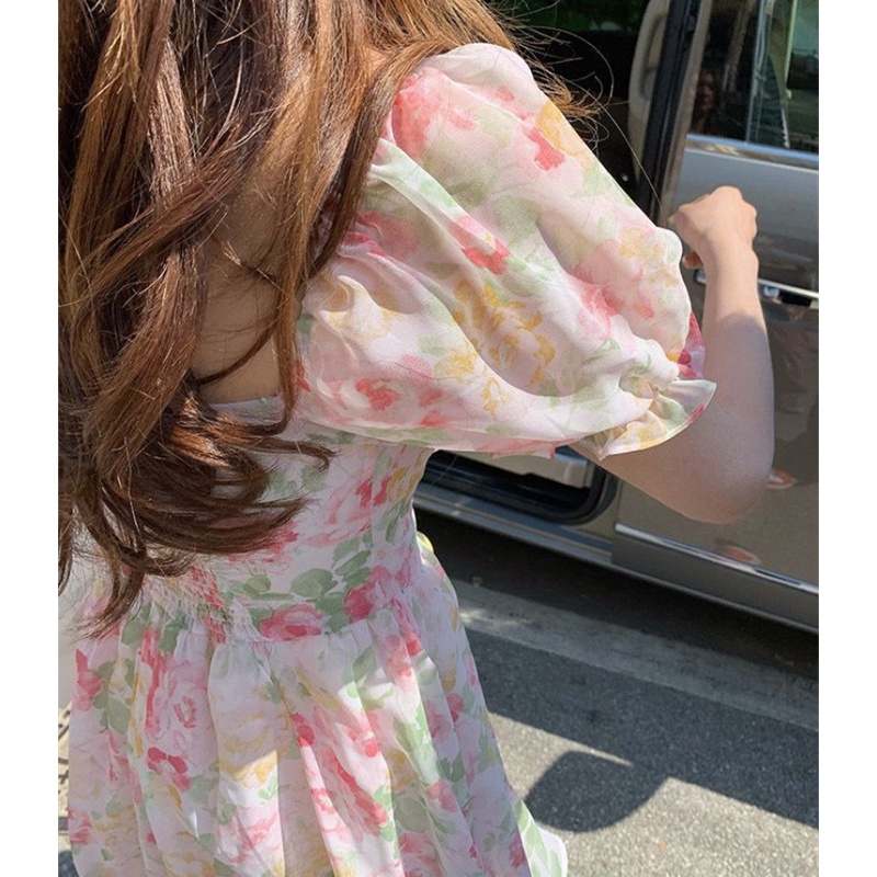 Đầm Trễ Vai Hoạ Tiết Hoa Thiết Kế Hợp Thời Trang Cho Nữ