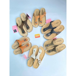 DÉP UNISEX kiểu kẹp ngón chất liệu da bò xuất khẩu châu âu mã D07
