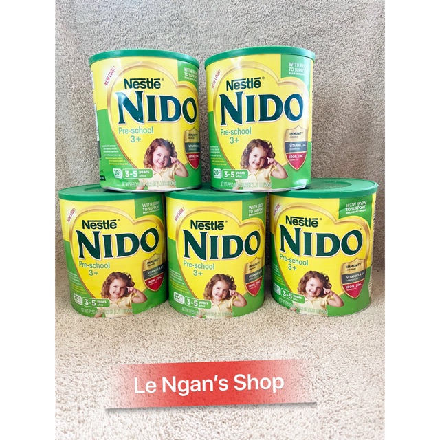 [Hàng Mỹ bay Air có Bill] Sữa Nido nắp xanh Pre-School 800gram.