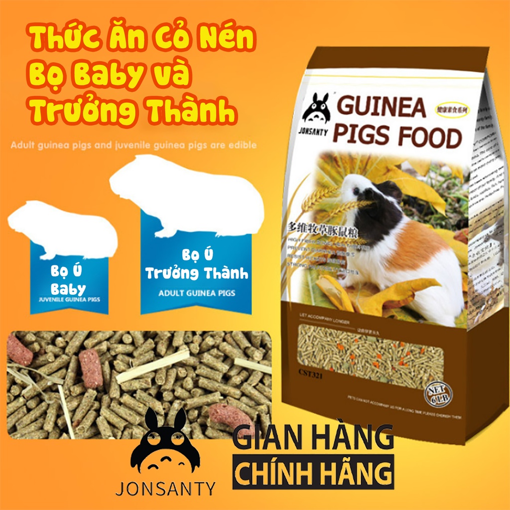 Thức ăn bọ ú chuột lang hãng JONSANTY giàu chất xơ kết hợp rau củ quả nguyên liệu cao cấp gói lớn 5LB/2,2kg CST321