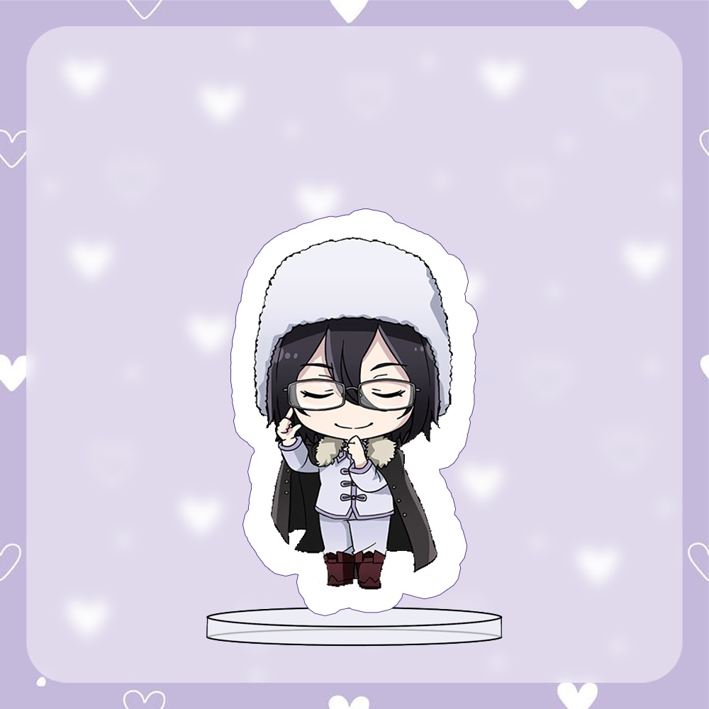 Standee MINI BUNGOU STRAY DOGS VĂN HÀO LƯU LẠC ver Đeo Kính tượng acrylic anime chibi trang trí trưng bày xinh xắn