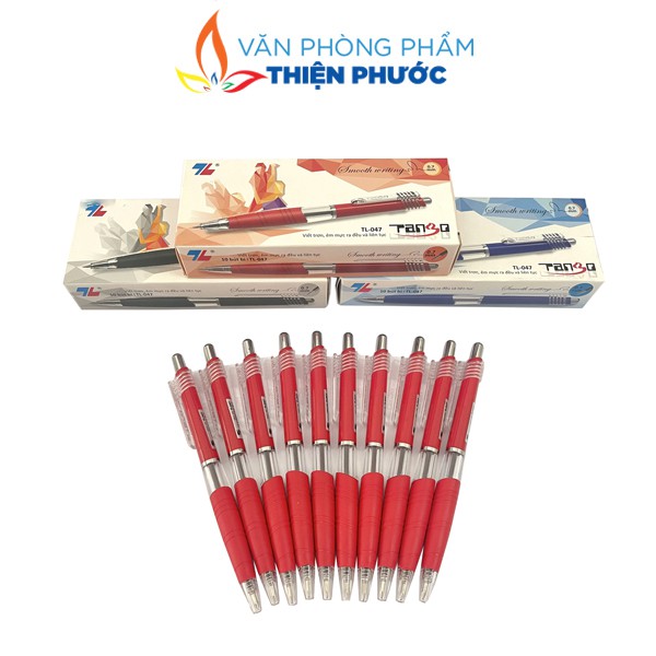 Bút bi Thiên Long xanh nhiều màu 047 đầu bút 0.7mm cho nét bút đậm THIỆN PHƯỚC
