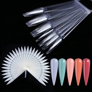 Móng que sơn mẫu - Nhọn,vuông,tròn - Set 50 móng giả