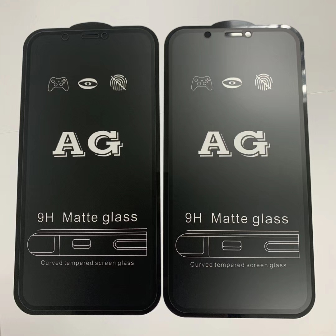 Kính cường lực nhám full màn chống vân tay AG iPhone 12 Mini 11 Pro X Xs Max Xr 8 7 6s 6 Plus
