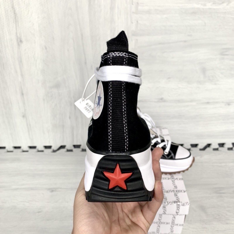 (Loli Store) Giày CVS x JW Anderson Run Star Hike - Đen - Cao cổ - Chất lượng tiêu chuẩn