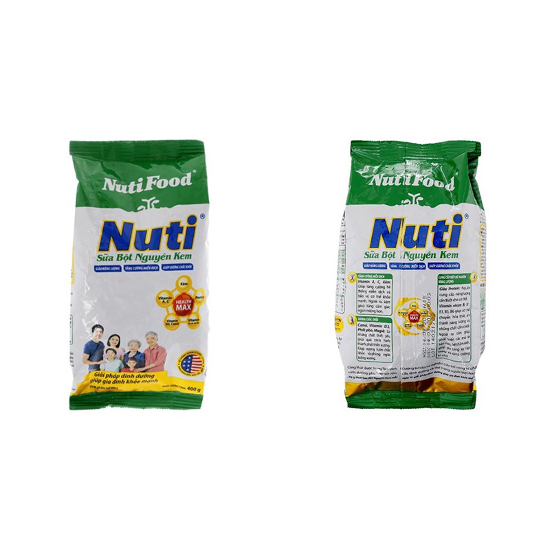 Sữa bột Nutifood Nguyên Kem dạng gói 400g_Duchuymilk