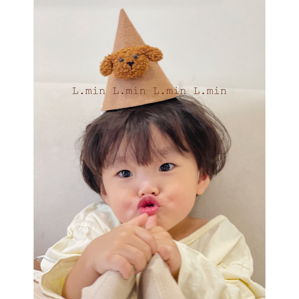 Nón party cho bé Brown bear