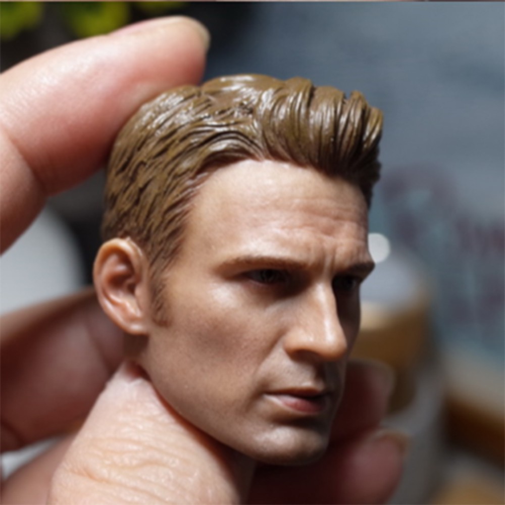 Phụ kiện mô hình đầu nhân vật Captain Chris Evans 1:6 F 12"