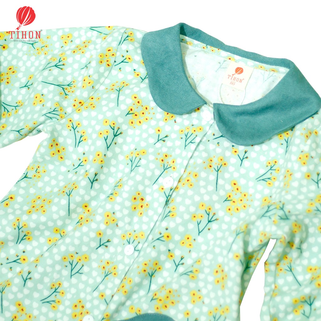 Bộ Đồ Ngủ Pijama Cho Bé Gái TIHON Chất Liệu Ấm Áp Cao Cấp I SET060805