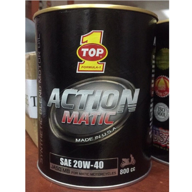 Action Matic 20W40 MB 800cc Nhớt xe máy cao cấp xe Ga Top 1 Oil USA