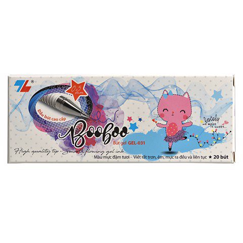 Bút Gel Thiên Long GEL-031- 3 màu mực- Xanh/ Tím/ Đen