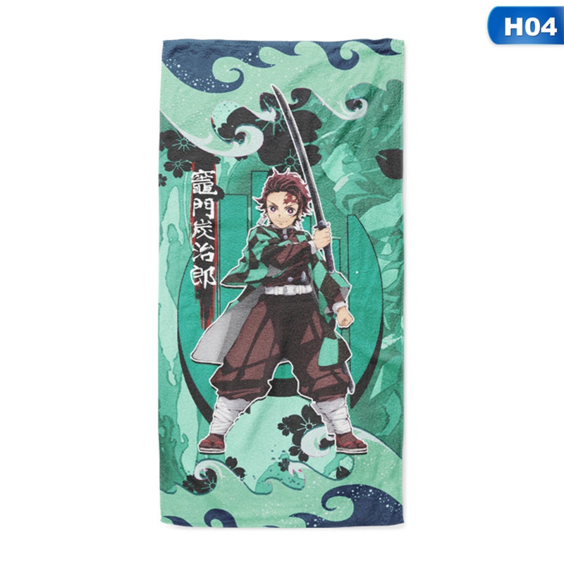 Khăn tắm chất liệu cotton thấm hút tốt họa tiết anime dễ thương