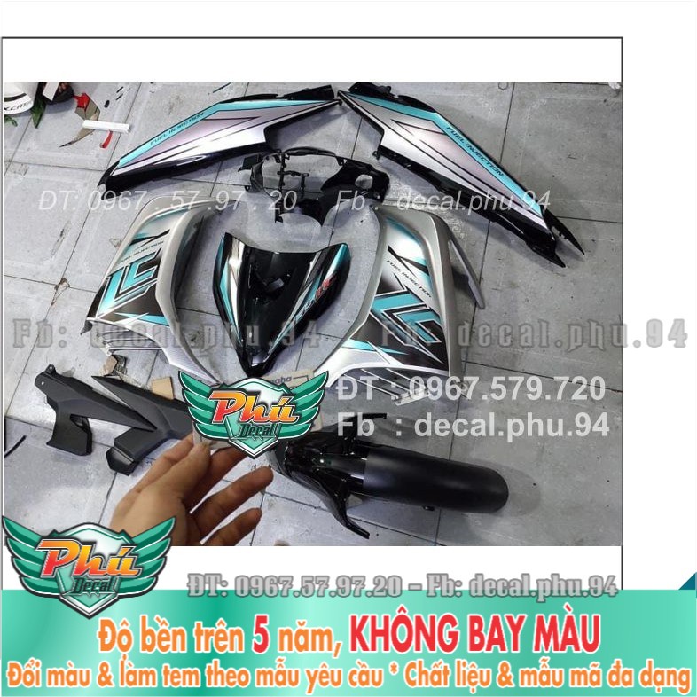 Tem rời Exciter 135 Lc xanh bạc (X) -1